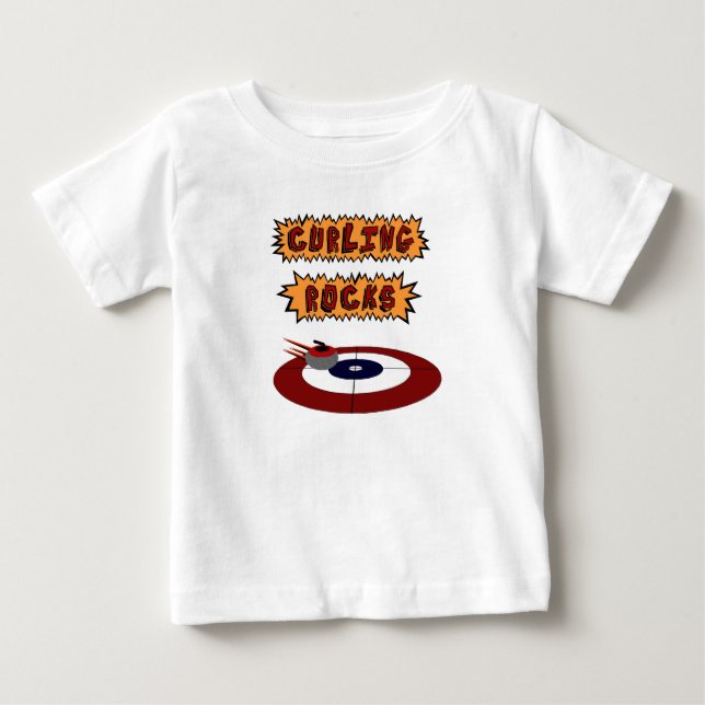 Curling Rocks Baby T-Shirt (Front)