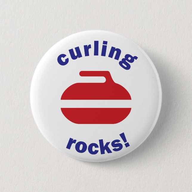 Curling Rocks button (Front)