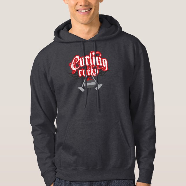 Curling Rocks Hoodie (Front)