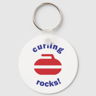 Curling Rocks keychain