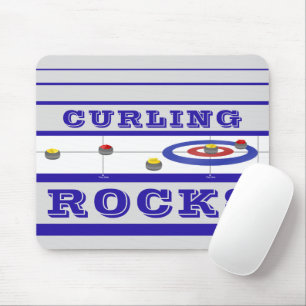 Curling Rocks Mouse Pad