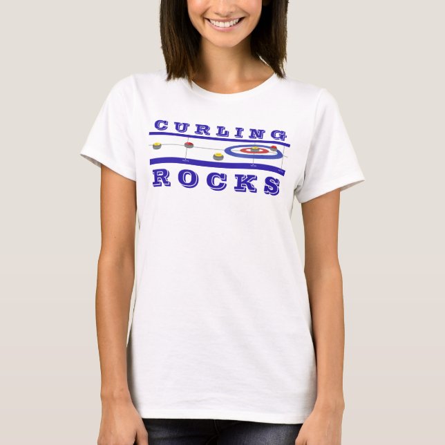 Curling Rocks T-Shirt (Front)