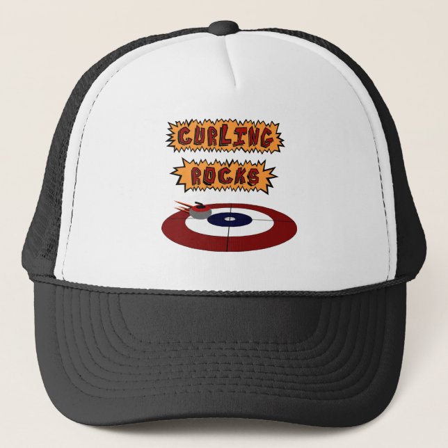 Curling Rocks Trucker Hat (Front)