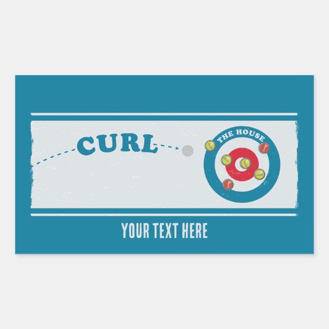 Curling sheet Curling stones Rectangular Sticker (Front)