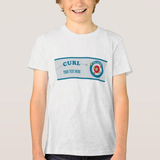 Curling sheet Curling stones Tri-Blend Shirt (Front)