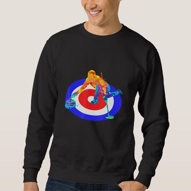 Curling Shirt American Flag Curling Player (Front)