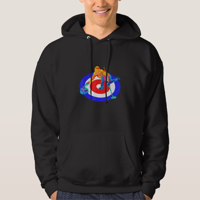 Curling Shirt American Flag Curling Player (Front)
