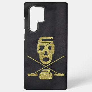 Curling Skull & Brooms Jolly Roger Samsung Galaxy Case