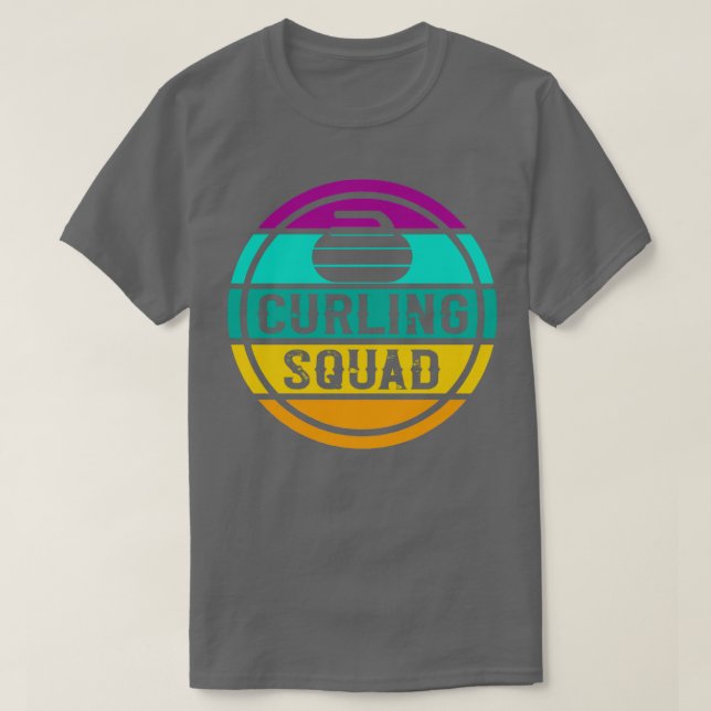 Curling Squad Vintage 1 T-Shirt (Design Front)