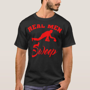Curling Stone Men Curler Player Ice Winter Sports T-Shirt
