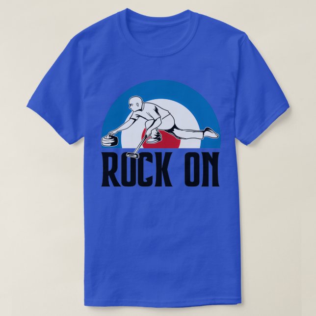 Curling stone rock on T-Shirt (Design Front)