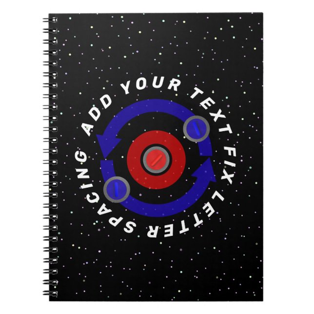 Curling Stone rolling like the Earth's orbit Notebook (Front)