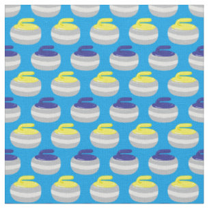 Curling Stones Pattern Fabric