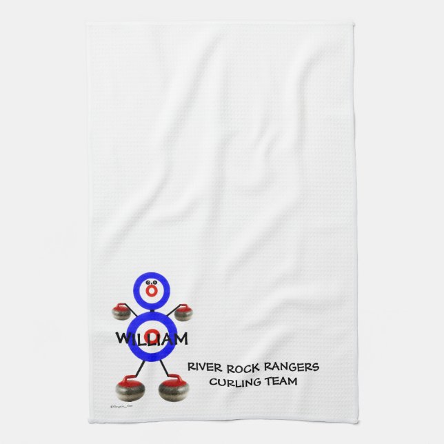 Curling Team Tea Towel (Vertical)