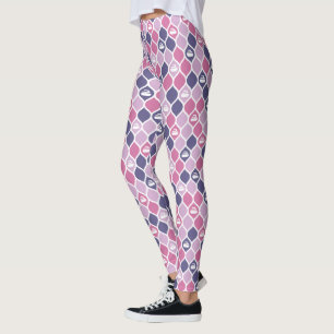 Curling Tile Leggings - Pink/Purple