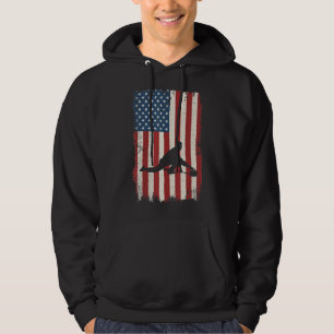 Curling Usa American Flag Curling Stone Rock Wome Hoodie