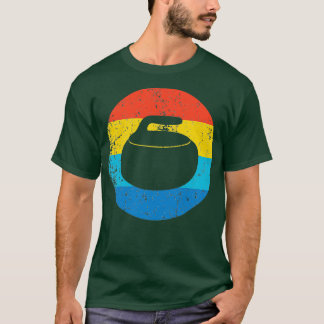 Curling Vintage Curling Stone Retro 1970x27s Style T-Shirt