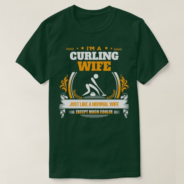 Curling Wife Christmas Gift or Birthday Present T-Shirt (Design Front)