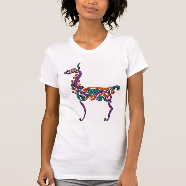 Curlique llama T-Shirt (Front)