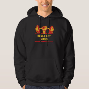 Curls Not Girls  Workout Humour Gym Boyfriend Sayi Hoodie