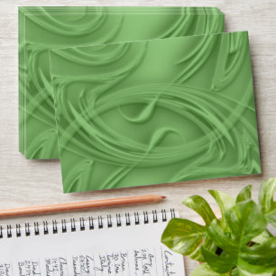 Curls Over Green Envelopes