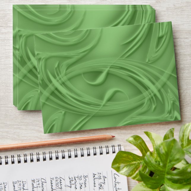 Curls Over Green Envelopes (Stacked)