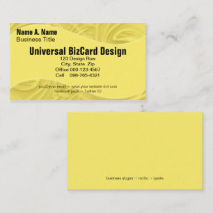 Curls Over Yellow Artwork Business Card