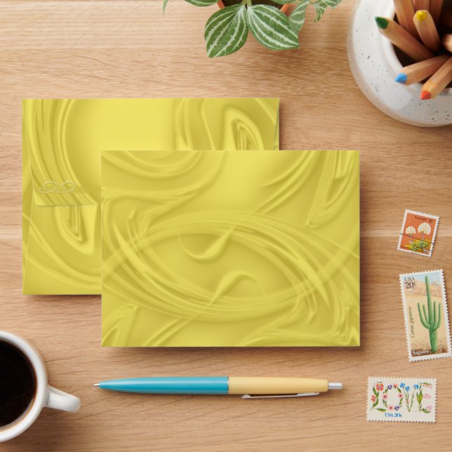 Curls Over Yellow Envelope (Desk)