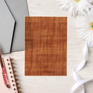 Curly Acacia Wood Grain Look Vellum Invitations