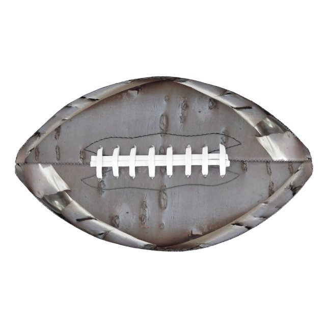 Curly Birch Bark Tree Rustic Football (Front)