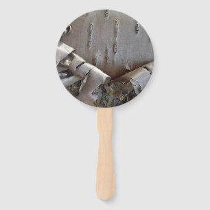 Curly Birch Bark Tree Rustic Hand Fan