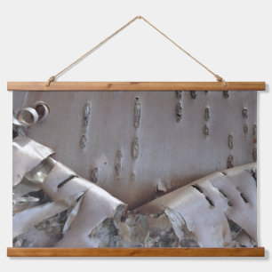 Curly Birch Bark Tree Rustic Hanging Tapestry