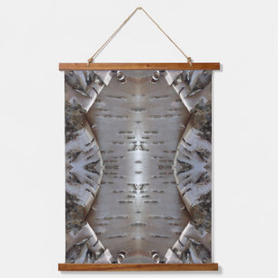 Curly Birch Bark Tree Rustic Hanging Tapestry