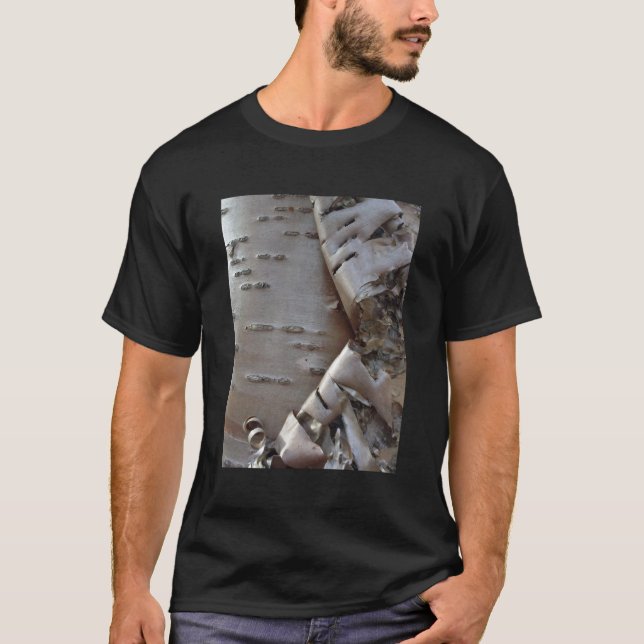 Curly Birch Bark Tree Rustic T-Shirt (Front)