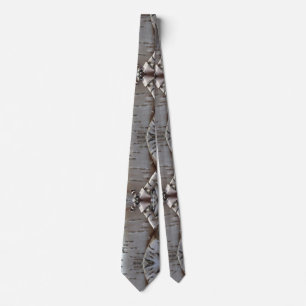 Curly Birch Bark Tree Rustic Tie