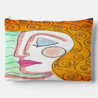 Curly Blonde Hair Abstract Art
