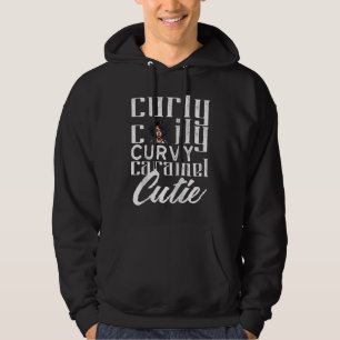 Curly Caily Curvy Caramel Cutie Black Queen Africa Hoodie