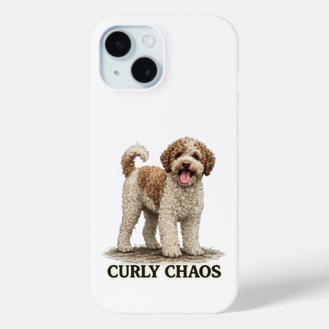 Curly Chaos Lagotto Romagnolo Case-Mate iPhone Case (Back)