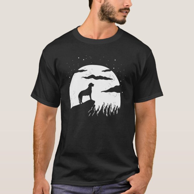Curly-Coated Retriever and Mountain T-Shirt (Front)
