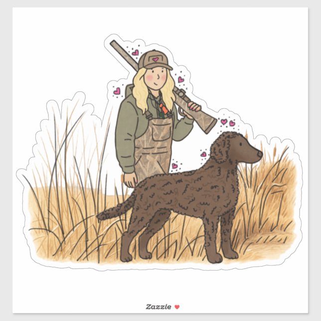 Curly Coated Retriever Car Decal (Sheet)
