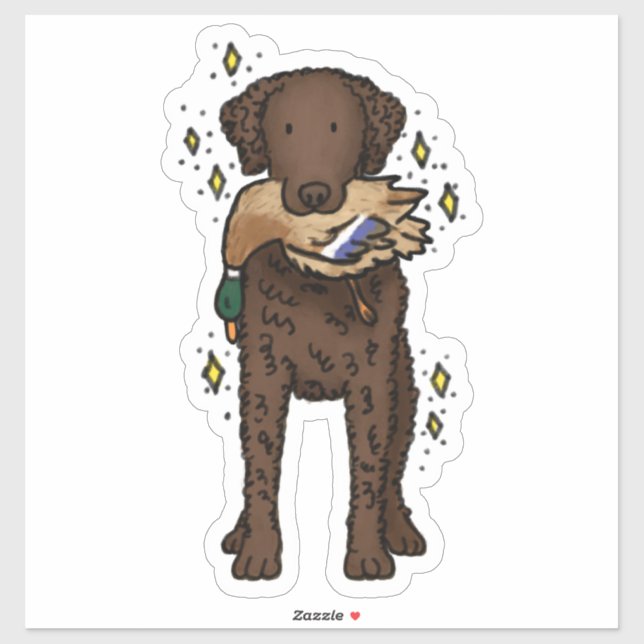 Curly Coated Retriever Car Decal (Sheet)