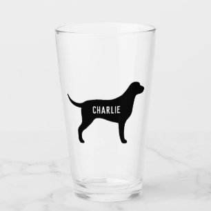 Curly Coated Retriever Dog Silhouette Personalised Glass
