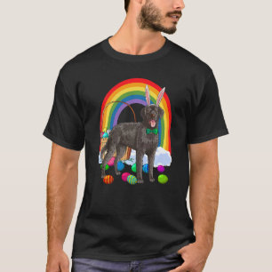 Curly-Coated Retriever Easter Eggs Bunny Dog T-Shirt