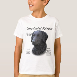 Curly-Coated Retriever History Design T-Shirt