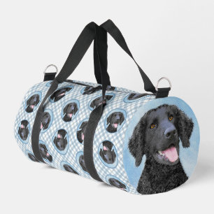 Curly-Coated Retriever Painting Original Dog Art Duffle Bag