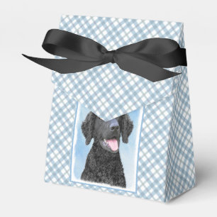 Curly-Coated Retriever Painting - Original Dog Art Favour Box