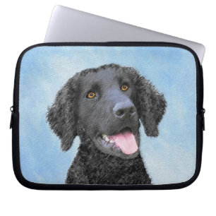 Curly-Coated Retriever Painting - Original Dog Art Laptop Sleeve