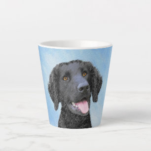 Curly-Coated Retriever Painting - Original Dog Art Latte Mug