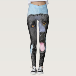 Curly-Coated Retriever Painting - Original Dog Art Leggings