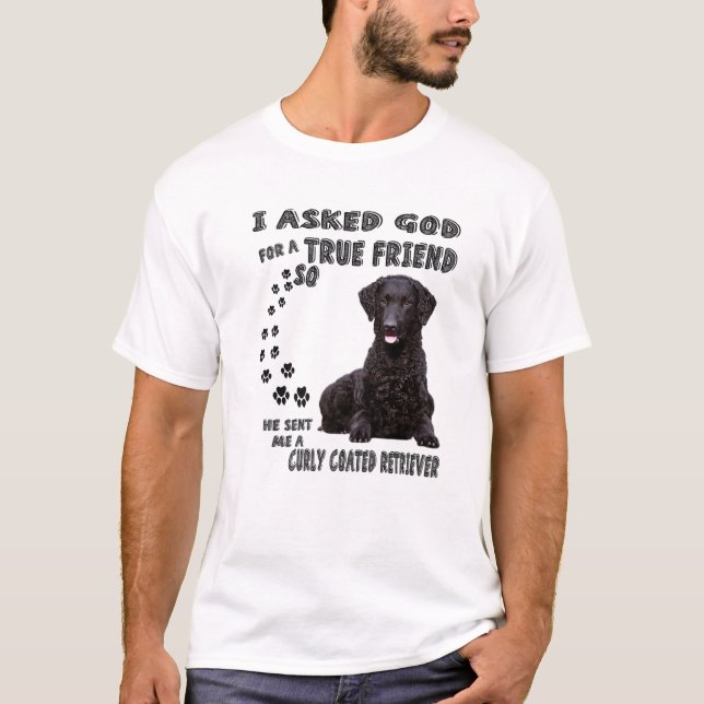 Curly Coated Retriever Quote Mum Dad, Fat Coats Hu T-Shirt (Front)